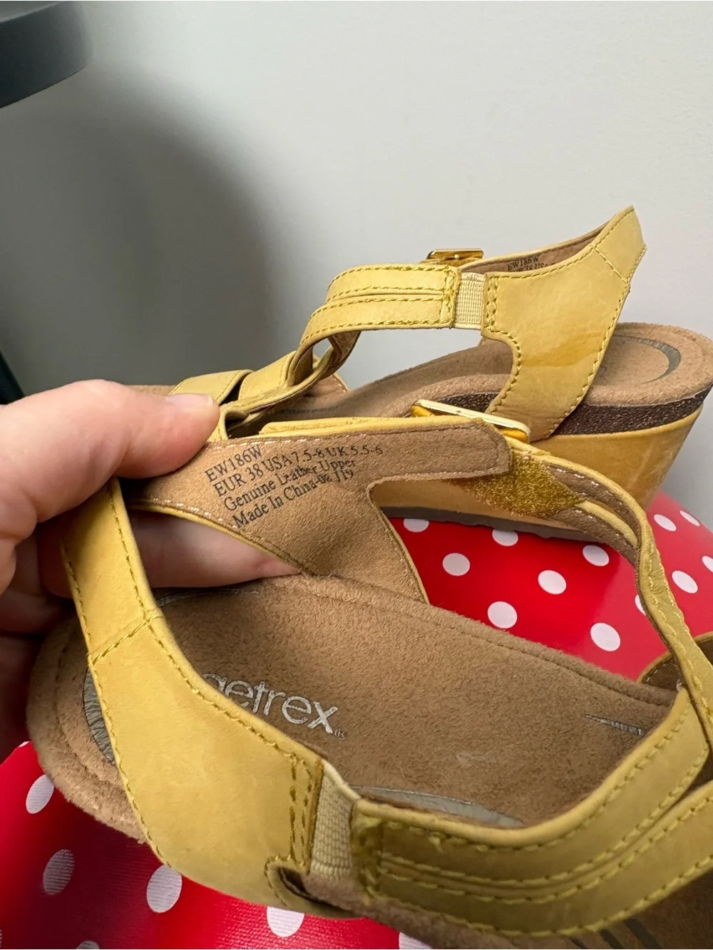 Aetrex Keira Yellow Wedges